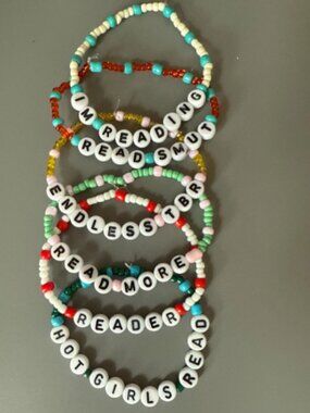 Bookish Beaded Friendship Bracelets - Three Pack